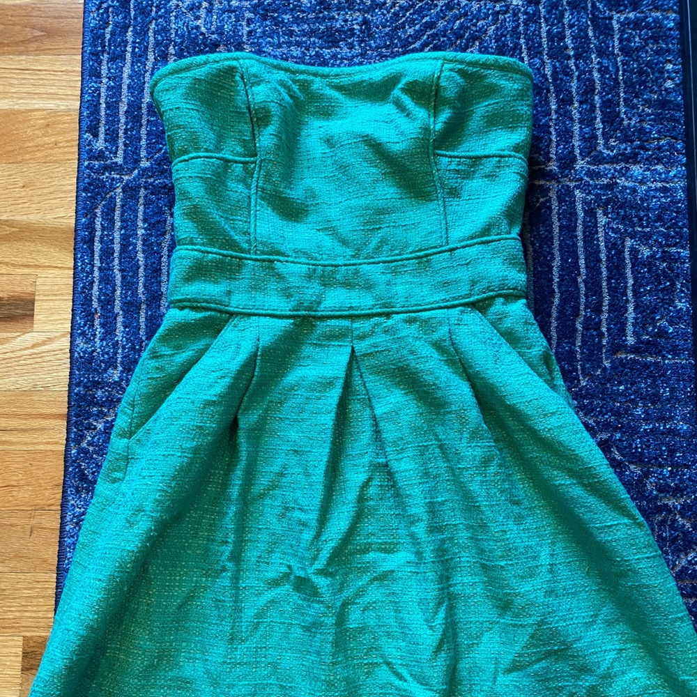 Strapless Green Dress (with pockets)